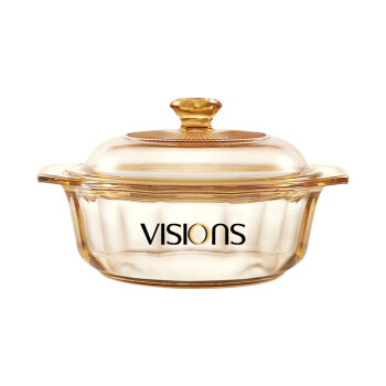 VISIONS耐高温汤锅透明锅琥珀锅炖锅玻璃锅煮锅晶彩系列透明锅--0.8L