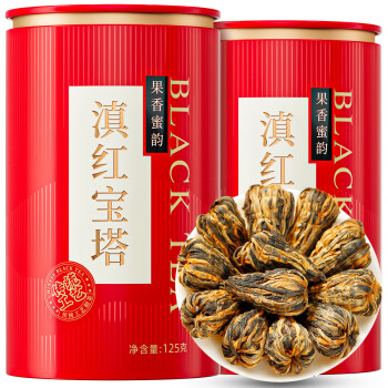 七春红茶2024云南滇红宝塔蜜香型特级小罐装茗茶叶自己喝250g