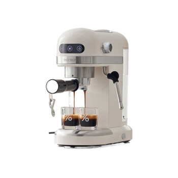 柏翠咖啡机小白醒醒意式浓缩咖啡机全半自动家用小型打奶泡 PE3366