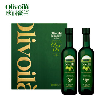 欧丽薇兰Olivoila  橄榄油  纯正压榨进口食用油500ml*2 节日团购福利