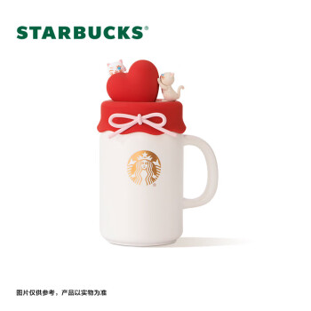 星巴克（Starbucks）星动系列爱心猫咪马克杯配杯盖420ml牛奶咖啡杯陶瓷杯子女士礼物