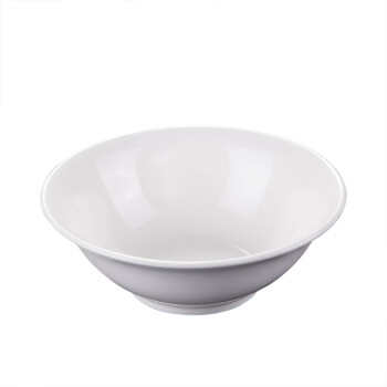 谦星 陶瓷汤面碗餐厅反口碗斗笠碗纯白饭粥碗 7英寸斗碗 10个