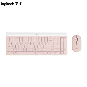 罗技（logitech）MK470无线键鼠套装超薄全尺寸带无线2.4G接收器女生键盘商务便携轻音安静办公玫瑰粉色