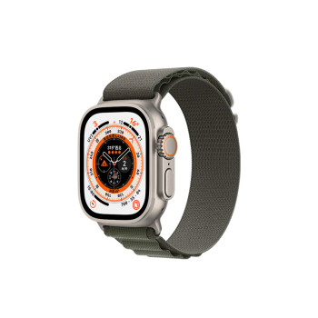 Apple/苹果 Watch Ultra 智能手表 GPS + 蜂窝款 49毫米钛金属表壳绿色高山回环式表带中号 MQF83CH/A