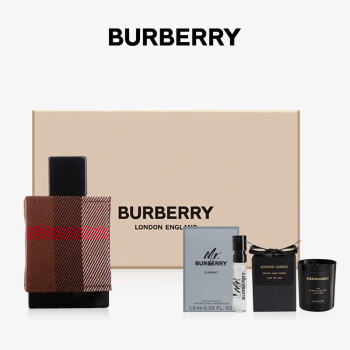 博柏利（BURBERRY）伦敦男士淡香水套盒(30ml+1.5ml+蜡烛)送朋友男友老公