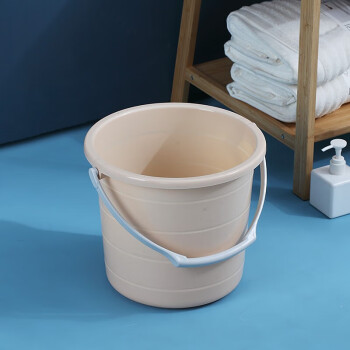 COKRSUPE 塑料桶小水桶简约提水桶装水桶加厚防滑带盖（小号）