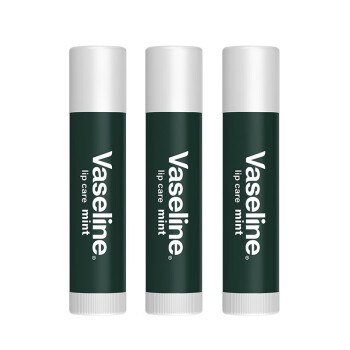 Vaseline 修护润唇膏薄荷味3.5g*3 滋养修护保湿水润