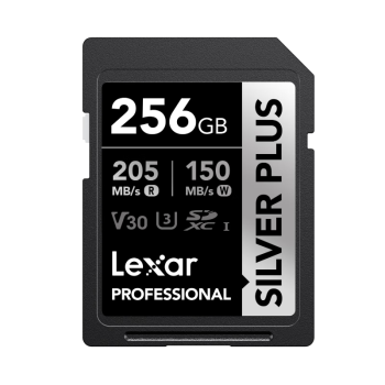 雷克沙（Lexar）256GB SD存储卡 U3 V30 读205MB/s 写150MB/s 畅快传输拍摄 非凡体验（SILVER PLUS）