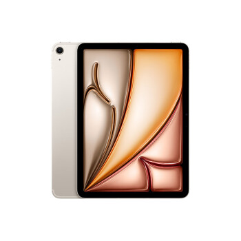 Apple/苹果 iPad Air 11英寸 M2芯片 2024年新款平板电脑(128G eSIM版/MUXY3CH/A)星光色