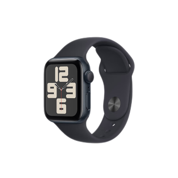 Apple【24期免息】Watch SE 2023款智能手表GPS款40毫米午夜色铝金属表壳午夜色表带S/M MR9X3CH/A