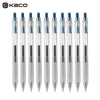 KACO文具0.5mm墨兰色中性笔  经典子弹头签字笔 办公用水笔 10支/盒 K11