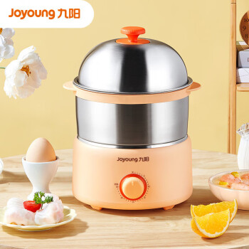 九阳（Joyoung）煮蛋器多功能定时旋钮蒸蛋器可煮14个蛋量 ZD14-GE320(双) ds