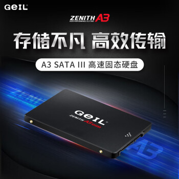 GEIL金邦 128GB SSD固态硬盘 SATA3.0接口 台式机笔记本通用 高速550MB/S A3系列