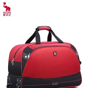 爱华仕（OIWAS）大容量拉杆包多功能行李袋可扩容拉杆袋男学生旅行袋包 8001红色