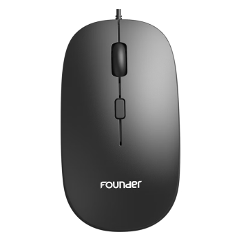方正（Founder）有线鼠标 M100  鼠标有线 便携办公 USB即插即用 台式机 笔记本 电脑鼠标【黑色】