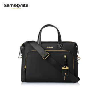 新秀丽（Samsonite）女士公文包手提包电脑包大容量精简笔记本包TL3黑色礼物