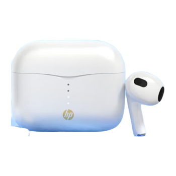 惠普（HP）H23A 真无线蓝牙耳机半入耳式 音乐运动耳机蓝牙通用通话防水降噪适用于苹果华为 纯洁白