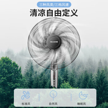 美菱（MeiLing）电风扇/落地扇 六叶大风量立式节能省电风扇家用轻音摇头扇遥控定时FS-40RC（6）