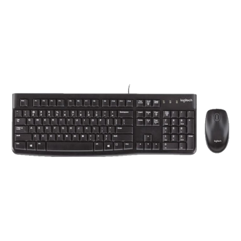 罗技MK120有线键鼠套装舒适手感防泼溅家用电竞游戏和商务办公有线键盘鼠标套件