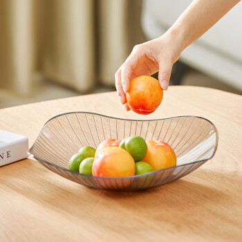 琶贝 玻璃水果盘矮款 创意果盘零食盘家用透明盘子 10个起售