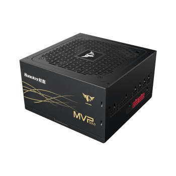 航嘉（Huntkey）MVP K850 黑色 金牌850W电源  宽幅电压/PCIE5.0接口/全模组