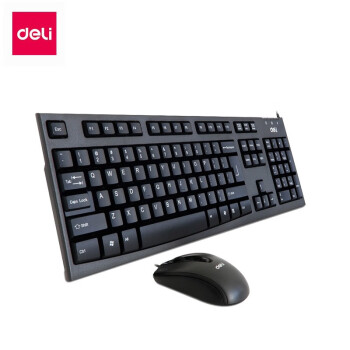 得力 有线键鼠套装 高键帽设计 USB台式笔记本电脑 办公游戏键盘鼠 3710