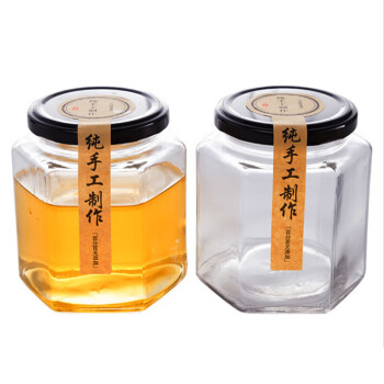 致年华（zhinianhua）  六棱玻璃瓶  密封六角玻璃罐带盖储物玻璃罐500ML