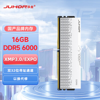JUHOR玖合 16GB DDR5 6000 台式机内存条 星域系列无灯 助力AI