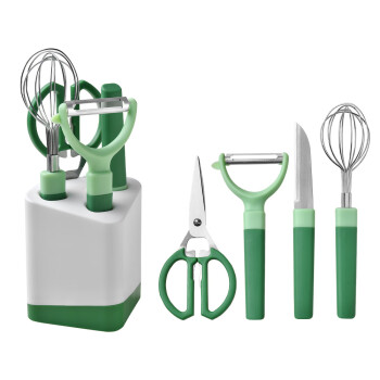 LONSAN收纳座装厨房小工具瓜刨小刀打蛋器实用厨房工具套装 五件套