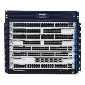 锐捷（Ruijie）企业园区与数据中心全万兆核心框式交换机 RG-S7810C-X 支持VxLAN 10U高度 32万兆光口板卡套装