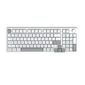 惠普（HP）K10G-98双拼色客制化机械键盘 有线板簧gasket结构四层填充 98配列带旋钮 全键热插拔键盘