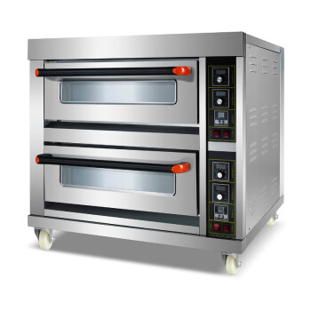 苏勒 智能电热两层燃气烤箱商用大型热风烤炉多功能大容量蛋糕烘焙 (标准款)电热两层两盘