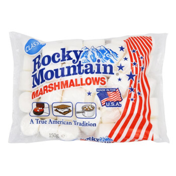 落基山（Rocky Mountain）棉花糖 美国进口牛轧糖雪花酥奶枣DIY烘焙原料 150g 1号会员店