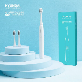 HYUNDAI电动牙刷全自动防水儿童男女士学生情侣通用X3电池款-配3个刷头 X-3二段