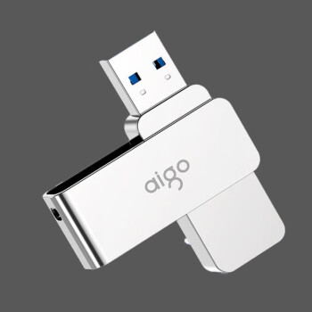 爱国者（aigo）128GB USB3.2 U盘 读速150MB/s U330金属旋转 高速读写大容量U盘商务办公学习耐用优盘
