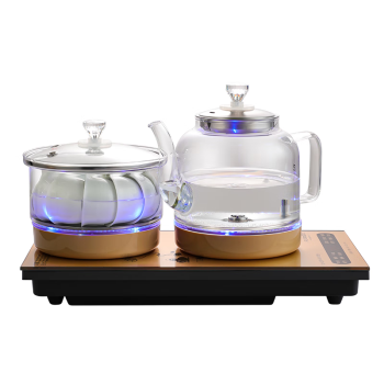 友家铺子（Biooner）全自动上水电热水壶烧水壶家用办公茶台一体机茶桌茶几嵌入式茶具套装 金色消毒款