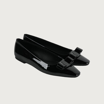 菲拉格慕（Ferragamo）女黑色平底鞋 0763716_1D _ 70/37.5码 礼物送女友
