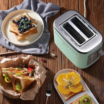 小熊（Bear）烤面包机家用片加热三明治早餐机小型多士炉全自动土司吐司机