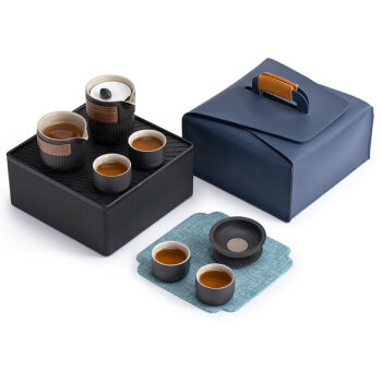南山先生茶具套装日式便携茶具陶瓷功夫茶具快客杯枯山水车载套装