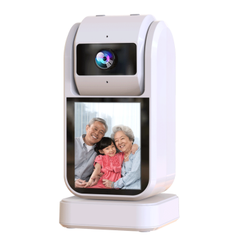 小霸王AI摄像头家用室内带显示屏双向可视频通话看老人小孩手机远程监控器360度无死角高清夜视无线wifi