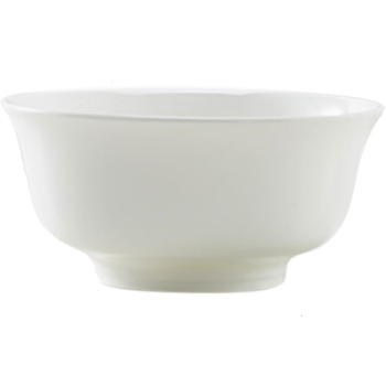 斯凯绨（Sky Top）陶瓷面碗骨瓷汤碗米饭碗家用餐具纯白6英寸4件套装