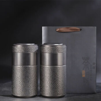 浅钰茶叶罐铁罐空罐密封储存罐茶盒金属罐子白茶马口铁茶叶存茶罐