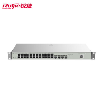 锐捷（Ruijie）24口千兆交换机二层网管接入 RG-NBS3100-24GT4SFP V2 4个千兆光口 企业监控工程高性能分流器\t