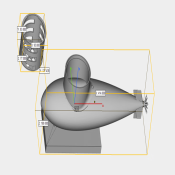 心理小灵  3d打印高精度模型建模定制设计服务 abs光敏树脂P1潜艇