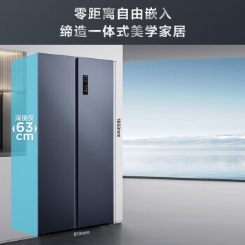 TCL 超薄零嵌系列550L大容量双开对开门冰箱超薄嵌入式家用冰箱一级变频底部散热双循环R550T9-SQ