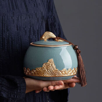 瑾宇陶瓷茶叶罐密封罐空罐家用茶叶盒中式存茶罐储存罐普洱茶储茶