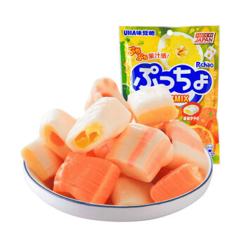 悠哈普超柑橘味什锦软糖90g(袋)
