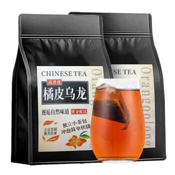 七春茶叶 陈皮乌龙新会橘皮油切技法浓香型乌龙茶袋装茶包300g自己喝 