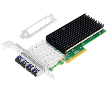 EB-LINK intel  XL710芯片PCI-E X8万兆四口光纤网卡含SFP+10G单模光模块服务器网络适配器支持融合存储