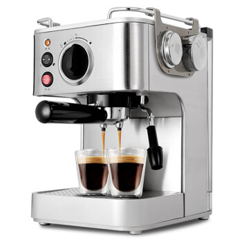欧斯若 全半咖啡机小型办公室商用一体奶泡机   不锈钢色 经典磨砂1819  咖啡机+磨豆机+咖啡豆 